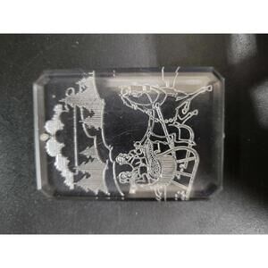 Decorative Clear Acrylic Plaque with Horse and Carriage Engraving